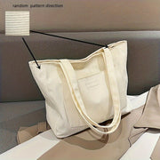 Elegante Damen-Cordhandtasche aus vielseitigem veganem Leder – Weiß