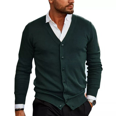 Elegante Strickjacke Herren mit V-Ausschnitt für Stil