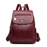 Eleganter Damen-Rucksack aus strapazierfähigem Premium-Material – Rot