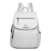 Eleganter Damen-Rucksack aus strapazierfähigem Premium-Material – Weiß