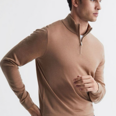 Eleganter Pullover mit Halbreißverschluss für Stilbewusste
