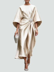 Elegantes Maxi Kleid für Frauen – Zeitloser Stil für besondere Anlässe – Beige