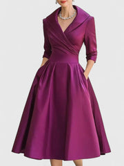 Elegantes Midikleid für Frauen – Vielseitiges Sommerkleid für jeden Anlass – Lila