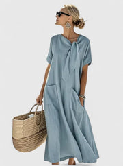 Elegantes Sommerkleid für Damen – Vielseitiges Maxi Kleid für Strand und Freizeit – Blau