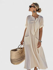 Elegantes Sommerkleid für Damen – Vielseitiges Maxi Kleid für Strand und Freizeit – Beige