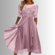 Elegantes Spitzenkleid für Frauen – Zeitloses Design für besondere Anlässe – Rosa