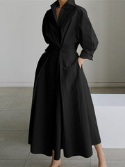 Elegantes langes Kleid für Damen – zeitlos und vielseitig – Schwarz