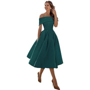 Elegantes trägerloses Partykleid für besondere Anlässe | Hochwertige Silhouette – Dunkelgrün A