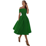 Elegantes trägerloses Partykleid für besondere Anlässe | Hochwertige Silhouette – Dunkelgrün B
