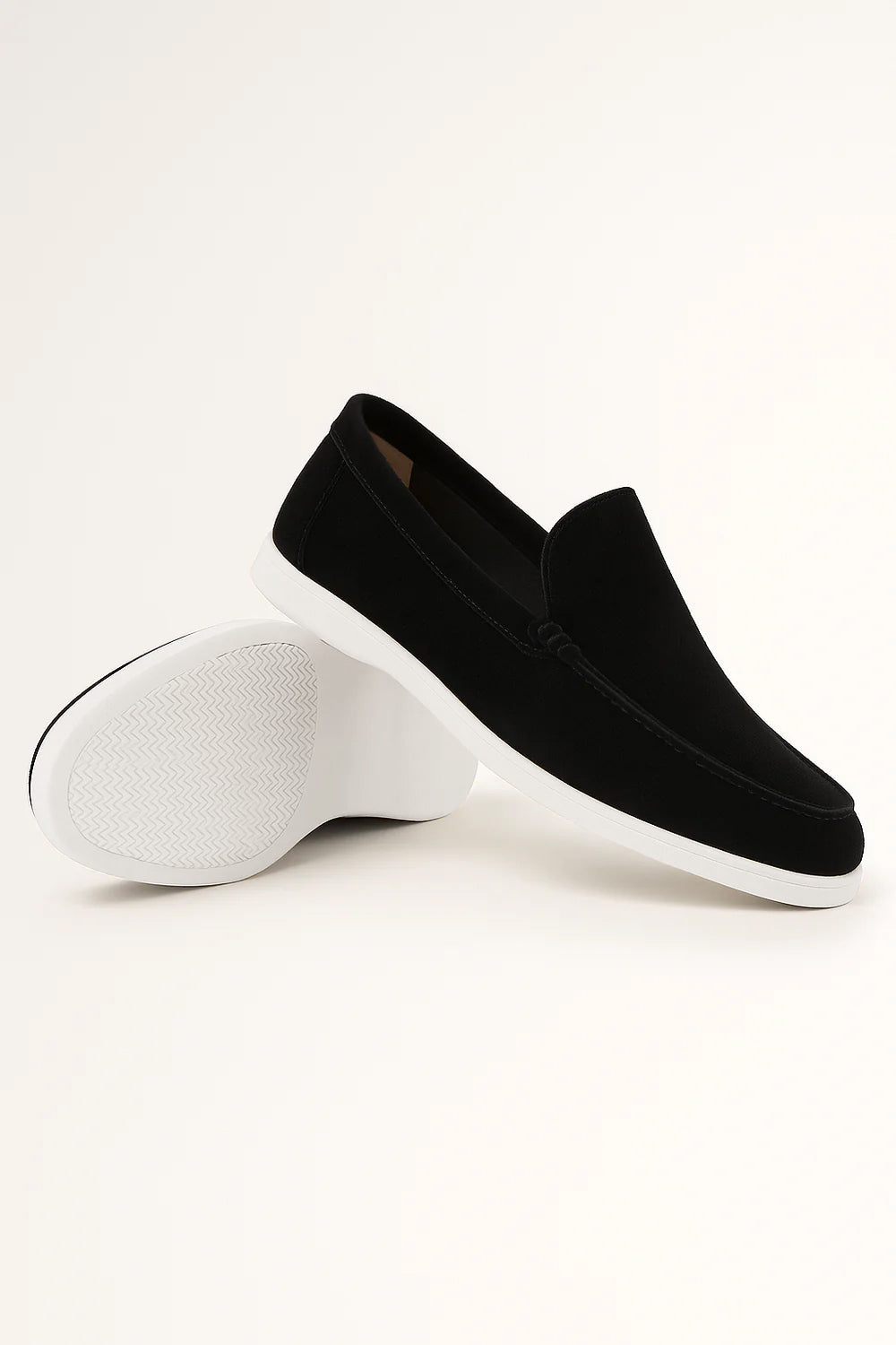 Ernstjan Loafers weiße Sohle Wildleder