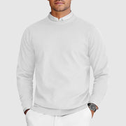 Corvyn - Soft-Touch Rundhals-Pullover – Weiß
