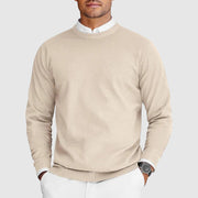 Corvyn - Soft-Touch Rundhals-Pullover – Beige