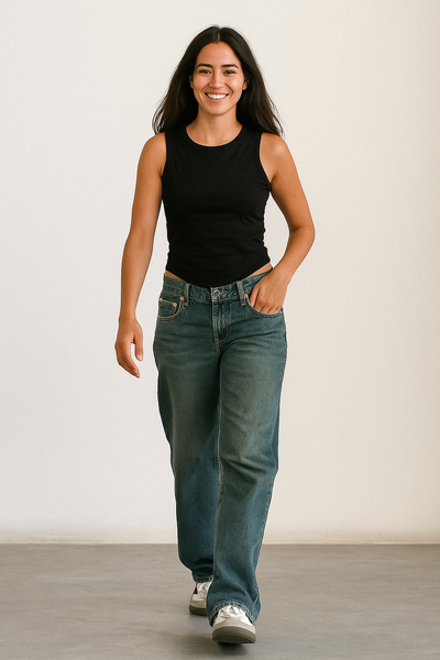 Fenna Jeans Schlaghose High Waist