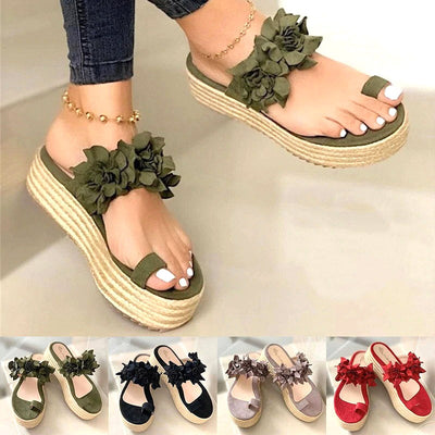 Carla - Elegante Damen Blumen Sandalen Florale Akzente