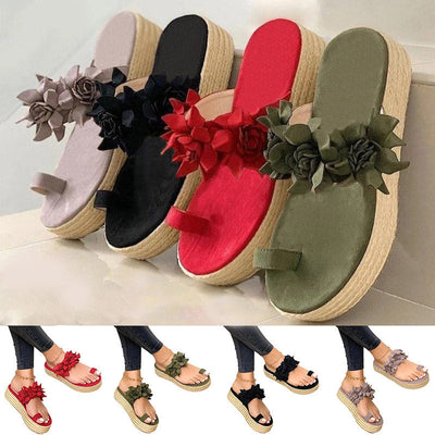 Carla - Elegante Damen Blumen Sandalen Florale Akzente