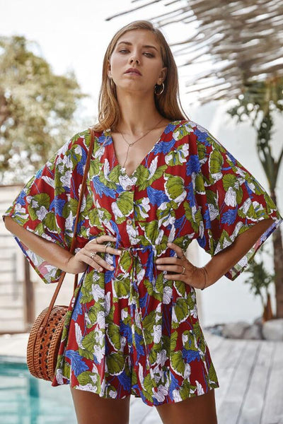 Jenna - Blumenmuster Jumpsuit Damen Sommer Chic