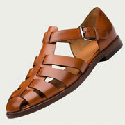 Ramsden - Hochwertige Gladiatorensandalen – Braun