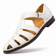 Ramsden - Hochwertige Gladiatorensandalen – Weiß