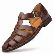 Ramsden - Hochwertige Gladiatorensandalen – Kastanie