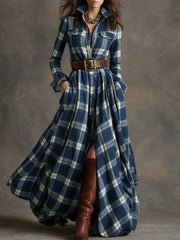Emilia | Shirtkleid mit Gürtel – Blau