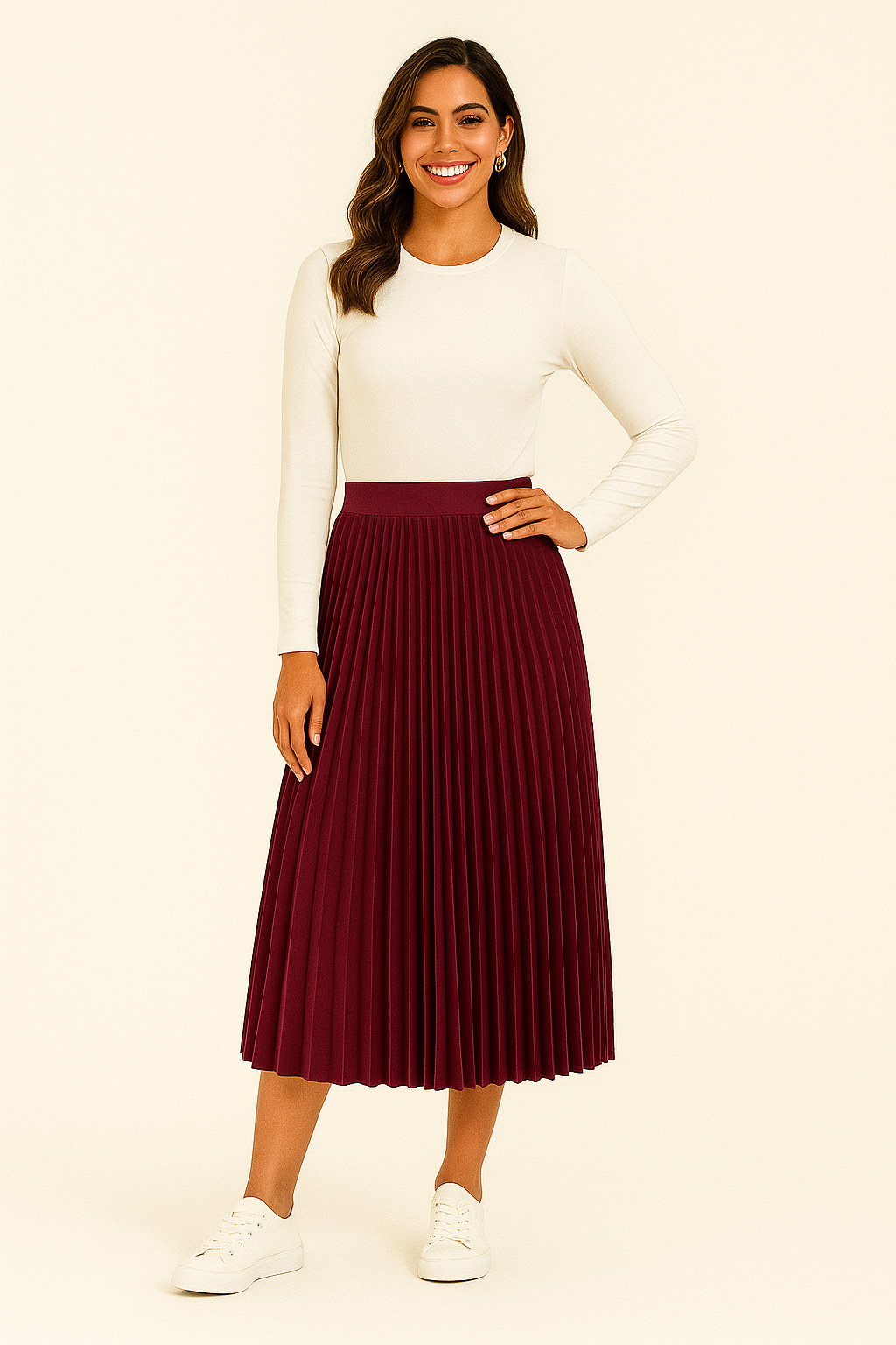 Gwen Plissee Midirock