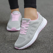 Emma | Damen Schnür Casual Walking Sneaker – Graurosa