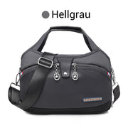 Oella | Diebstahlsichere Handtasche mit 10 Fächern – Hellgrau