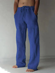 Arthur | Herren hose weit, Baggy Fit Sommerhose mit Kordelzug – Dunkelblau
