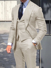 Herren Hochzeitsanzug Dreiteiler Elegant – Elfenbein