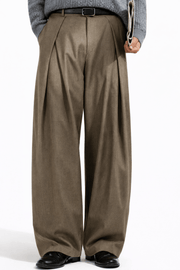 Herren Weite Stoffhose im Pantalon Stil – Taupe