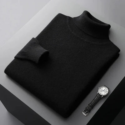 Herren-Rollkragenpullover – Elegantes Design, normale Passform, lange Ärmel