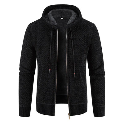 Herren Kapuzenjacke - Warme Reißverschlussjacke mit Fleecefutter für Herbst und Winter