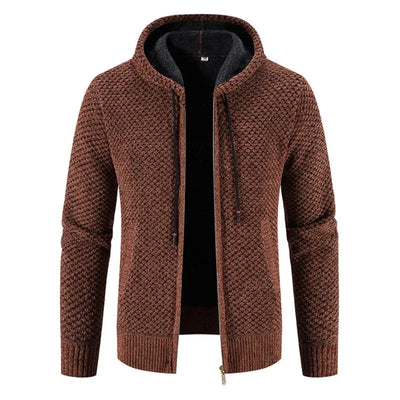 Herren Kapuzenjacke - Warme Reißverschlussjacke mit Fleecefutter für Herbst und Winter