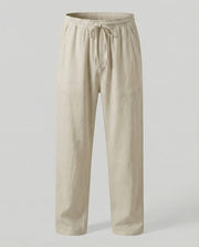 Herren lässige Leinen-Loungehose im Zen-Stil – Khaki
