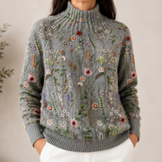 Adorelia - Weicher, floraler Strickpullover – Mehrfarbig