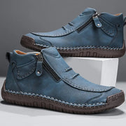 Drevian - Ergonomische Stiefeletten mit Reißverschluss – Blau