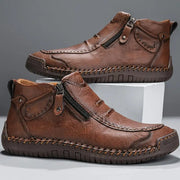 Drevian - Ergonomische Stiefeletten mit Reißverschluss – Braun