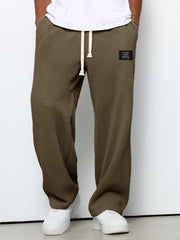 Herren Jogginghose Mit Lockerer Passform Und Seitentaschen – Bequeme Freizeithose – Dunkelbraun
