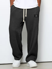 Herren Jogginghose Mit Lockerer Passform Und Seitentaschen – Bequeme Freizeithose – Schwarz