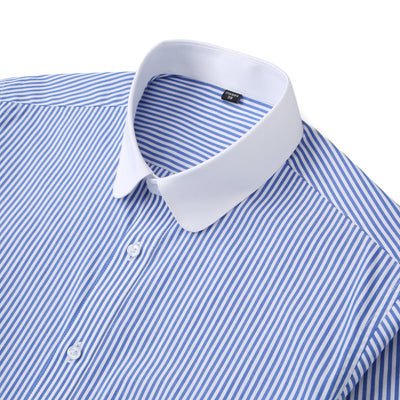 Tommy | Authentisches weißes und blaues Hemd