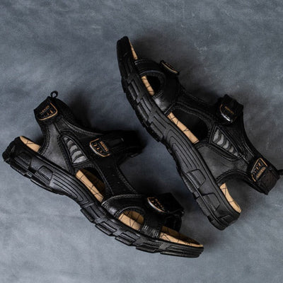 Strapazierfähige Outdoor-Ledersandalen für Herren