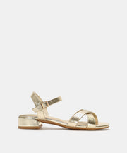 Abrielle - elegante Sandaletten mit niedrigem Absatz – Gold
