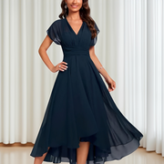 Blaine - Elegantes Midi-Cocktailkleid – Blau