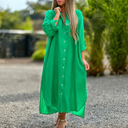 Sharon - Bequemes Weites Kleid – Grün