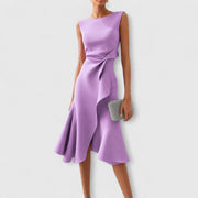Stella - Stilvolles ärmelloses Midikleid – Lila