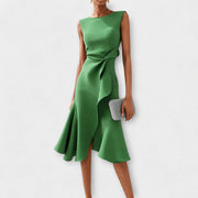 Stella - Stilvolles ärmelloses Midikleid – Grün