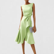 Stella - Stilvolles ärmelloses Midikleid – Hellgrün