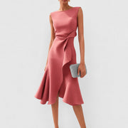 Stella - Stilvolles ärmelloses Midikleid – Rosa