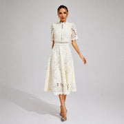 Carmen - Schickes Midikleid – Weiß