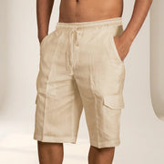 Phelps - Leichte Shorts mit Taschen – Beige